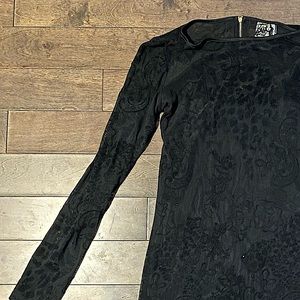 Paisley Pattern Sheer Black Dress & Slip dress